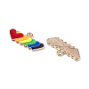 Rainbow Color Pride Alloy Enamel Pendants ENAM-K067-21-5
