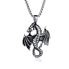 Pterosaur Alloy Popcorn Chain Pendant Necklaces for Men PW-WGDFCB3-01-1