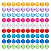90Pcs 9 Colors Matte Spray Painted Acrylic Beads OACR-TA0001-79-1