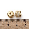 Brass Micro Pave Cubic Zirconia Beads KK-C071-06G-01-3