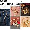 CHGCRAFT 12Pcs 4 Styles Brass Keychain Clasps FIND-CA0005-87-5