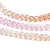 Transparent Painted Glass Beads Strands X1-DGLA-A034-T4mm-A20-4