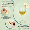 40Pcs Mirror Acrylic Wine Glass Charms AJEW-FG0003-01-4