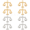 8Pcs 2 Colors 304 Stainless Steel Pendants STAS-UN0038-33-1
