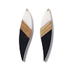Opaque Resin & Walnut Wood Big Pendants RESI-M027-08C-1