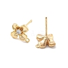 Brass Clear Cubic Zirconia Stud Earring Findings KK-A238-01E-G-2