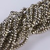 Electroplate Glass Beads Strands X-GLAA-F079-FP02-1