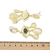 Alloy & Resin & Imitation Pearl Dangle Stud Earrings EJEW-M075-02G-2