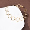 304 Stainless Steel Ring Link Chain Bracelets BJEW-P373-02D-G-3