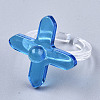 (Jewelry Parties Factory Sale)Transparent Acrylic Cuff Rings RJEW-S047-004A-2