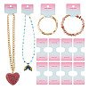 50Pcs Folding Paper Jewelry Display Cards ODIS-TA0001-07D-3