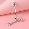 Brass Clear Cubic Zirconia Nipple Rings WG4338B-04-1