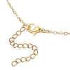 4Pcs 4 Styles Clear AB Glass Wing Flower Star Shell Shape Pendant Brass Cable Chain Necklaces for Women NJEW-JN05745-6