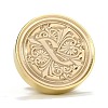 Brass Retro Initials Wax Sealing Stamp AJEW-F045-D10-4