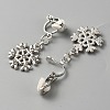 Christmas Theme Rhinestone Dangle Clip-on Earrings EJEW-WH0047-58S-2