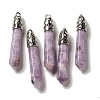 Natural Lepidolite Pointed Big Pendants G-Z055-01P-11-1