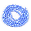 Opaque Solid Color Electroplate Glass Beads Strands EGLA-A039-P2mm-A19-3