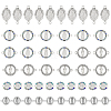 SUPERFINDINGS 50Pcs 5 Styles Alloy Connector Charms with Rhinestone FIND-FH0007-58-1