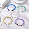 Synthetic Moonstone Beads Stretch Bracelets for Women Men BJEW-JB11376-2