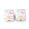 Printed Plating Acrylic Beads AC-CBA655C-17C-1