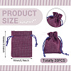 20Pcs Rectangle Polyester Imitation Burlap Packing Pouches Drawstring Bags ABAG-TA0002-02-4
