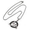 304 Stainless Steel Pendant Necklaces NJEW-C066-08P-2