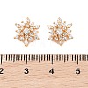 925 Silver Pave Clear Cubic Zirconia Snowflake Charms STER-O006-04G-3