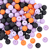 Rubberized Style Imitated Silicone Acrylic Beads MACR-PA0001-06B-04-1