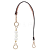 Imitation Leather Bag Straps & Plastic Imitation Pearl Beaded Extender FIND-WH0126-373C-1