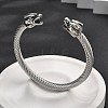Viking 304 Stainless Steel Open Cuff Bangles for Men BJEW-U001-07J-AS-5