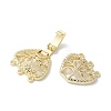 Brass Micro Pave Cubic Zirconia Fold Over Clasps X-KK-U052-10G-2