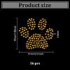 Paw Print Hotfix Glass Rhinestone DIY-WH0453-71B-02-2