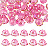 30Pcs UV Plating Acrylic Bead Caps PACR-TA0001-20A-2