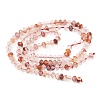 Natural Hematoid Quartz/Ferruginous Quartz Beads Strands G-Z161-C01-4x3mm-4