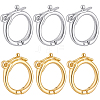 8Pcs 2 Colors Brass Twister Clasps KK-BBC0023-80-1