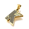 Golden 304 Stainless Steel Pendants STAS-K300-01G-K-2