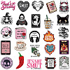 50Pcs Dark Style Skull PVC Adhesive Waterproof Stickers Self-Adhesive Stickers PW-WG34516-01-4