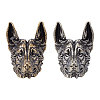 2Pcs 2 Colors Brass European Beads KK-ME0004-15-1