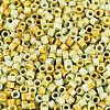 Opaque Picasso Cylinder Glass Beads SEED-Q039-06A-23-3