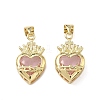 Brass Micro Pave Cubic Zirconia Pendants KK-F930-27A-G-1