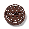 Biscuits with Word Sweet Food Grade Silicone Focal Beads SIL-G008-01B-02-1