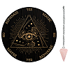 AHADEMAKER 1Pc Cone/Spike/Pendulum Natural Rose Quartz Stone Pendants DIY-GA0004-32C-1