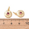 Brass Micro Pave Cubic Zirconia Charms CU-K002-41G-B-3