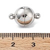 Tarnish Resistant 304 Stainless Steel Magnetic Clasps with Loops LS-STAS-E006-52-01-3