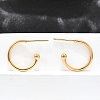 304 Stainless Steel C-shaped Hoop Circle Ball Stud Earrings STAS-K204-04G-8