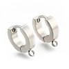 Tarnish Resistant Personalized Unisex 304 Stainless Steel Hoop Earrings LS-EJEW-G120-59P-2