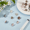 24Pcs 6 Styles Flower Resin Enamel Stethoscope Pendant Decorations HJEW-MA00020-4