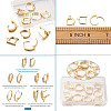 Brass Micro Pave Cubic Zirconia Hoop Earring Findings KK-PJ0001-06G-11