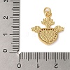 Rack Plating Brass Micro Pave Cubic Zirconia Pendants KK-P279-04A-G-3