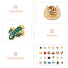 Kissitty 24Pcs 24 Style Bear & Heart & Word & Sun & Gift Box Enamel Pins JEWB-KS0001-10-5